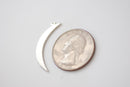 Sterling Silver Crescent Moon Charm- 925 Silver Half Moon Charm, Sterling Silver Half moon charm pendant, Silver Tusk Charm, Gold Moon, 46 - HarperCrown