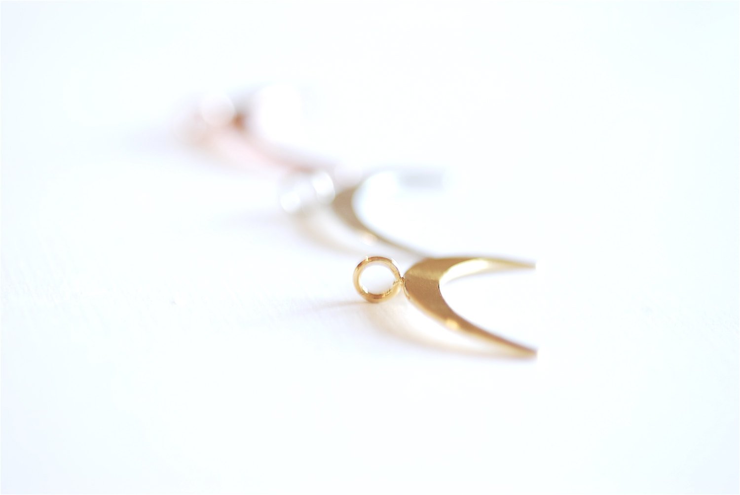 Sterling Silver Crescent Moon Charm Pendant- 925 Sterling Silver Moon Charm, Silver Half Moon Charm, Silver Double Horn Charm Pendant, 298 - HarperCrown