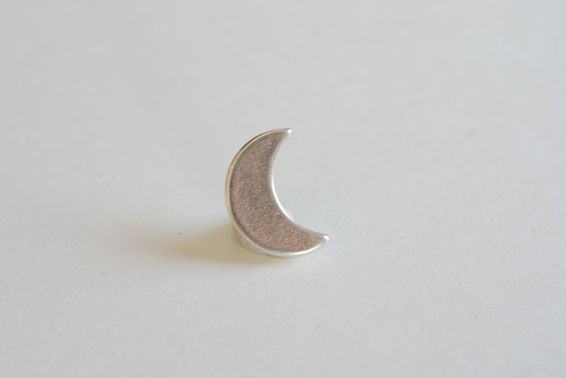 Sterling Silver Crescent Moon Charm - Silver moon charm, Silver half moon charm pendant, Silver Crescent Moon, Silver Tusk Charm - HarperCrown