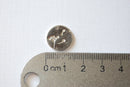 Sterling Silver Dandelion Round Disc Charm- Silver Circle Dandelion Pendant, Sterling Silver Round Disc Charm, 14mm dandelion charm, 166 - HarperCrown