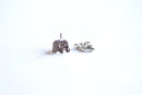Sterling Silver Elephant with Attached Bail Charm- 925 Silver Small Elephant Pendant, Sterling Silver Baby Elephant Charm Pendant, 5 - HarperCrown