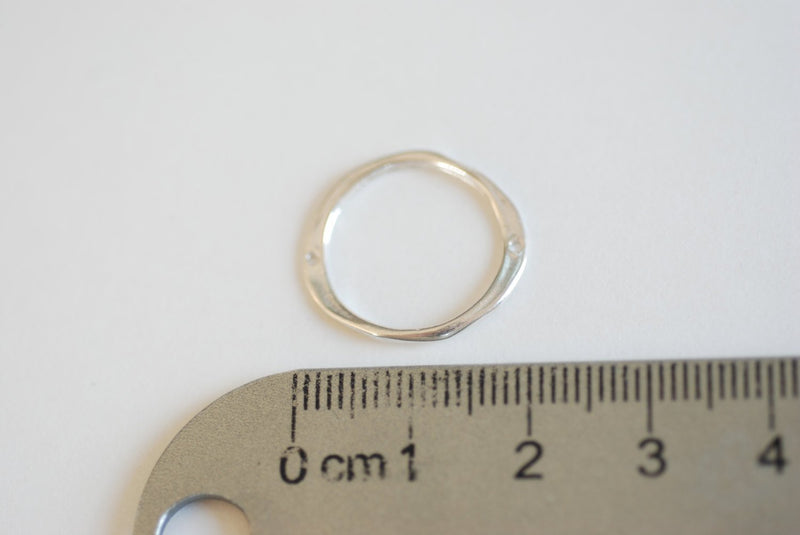 Sterling Silver Eternity Round Circle Connector -sterling silver ring circle, vermeil gold oval connector, Sterling Silver Ring Connector,33 - HarperCrown