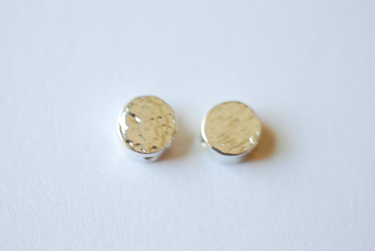 Sterling Silver Flat Round Circle Beads- 925 Sterling Silver Round beads, Silver Flat Round Circle Charm, Sterling Silver Round Beads, 239 - HarperCrown