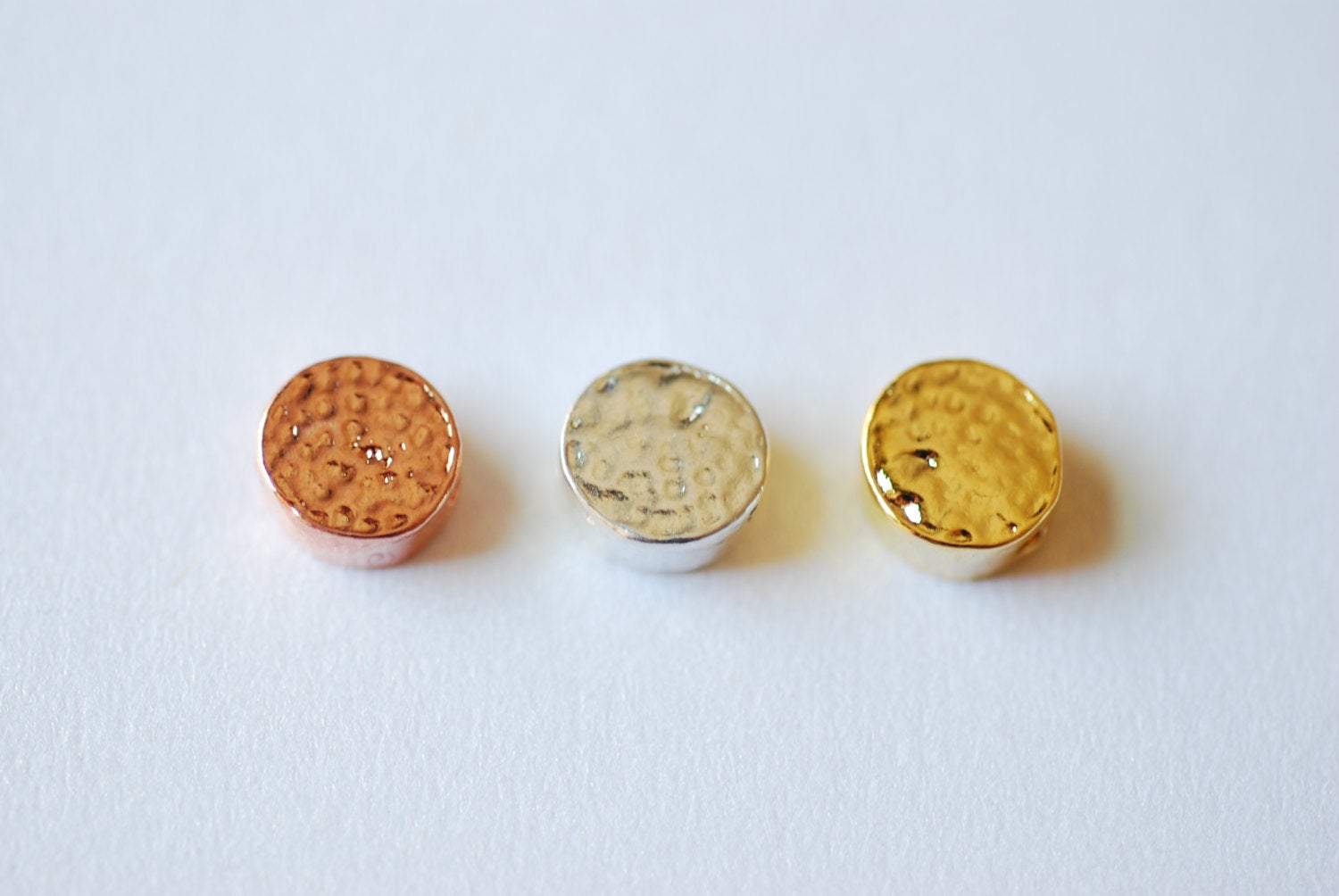 Sterling Silver Flat Round Circle Beads- 925 Sterling Silver Round beads, Silver Flat Round Circle Charm, Sterling Silver Round Beads, 239 - HarperCrown