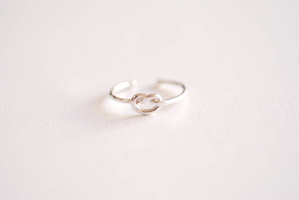 Sterling Silver Love Knot Ring- 925 Sterling Silver Love Knot adjustable ring, Thin Love knot ring, bridesmaid ring, knot promise ring, love - HarperCrown