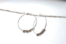 Sterling Silver Nugget Hoop Earrings, 925 Sterling Silver hoop earrings, Minimalist earrings, Everyday Earrings - HarperCrown