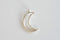Sterling Silver Open Crescent Moon Charm- Sterling Silver Moon Charm, Gold Half Moon Charm, Silver or Gold Moon Charm, Silver Tusk Charm,52 - HarperCrown