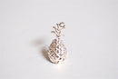 Sterling Silver Pineapple Charm Pendant- 925 Sterling Silver Pineapple, Hawaiian Pineapple Pendant, Silver Pinecone Charm, Fruit Charm, 275 - HarperCrown