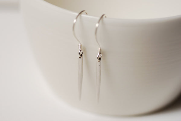 Sterling Silver Spear Earrings,Dagger Earrings,Silver Dagger Earrings,Spike Earrings,bar earrings,needle earrings,silver spike earrings - HarperCrown