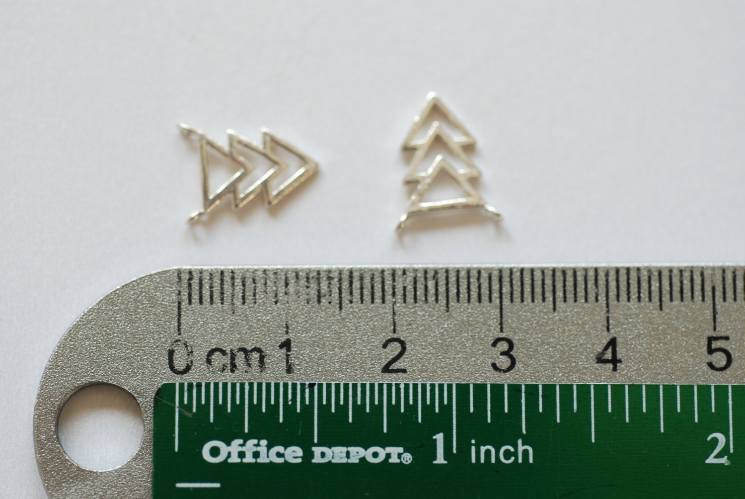 Sterling Silver Triangle Connector- 925 Silver Chevron Triangle Charm, Silver Arrow Charm, Silver Triangle connector, Wholesale Beads, 93 - HarperCrown