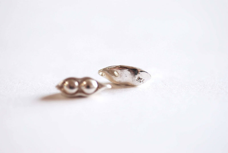 Sterling Silver Two Peas in a Pod Charm- 925 Silver 2 peas in a pod Charm, Pendant, Pea Pod Charm, Best Friends Charm, Silver Baby Charm,347 - HarperCrown