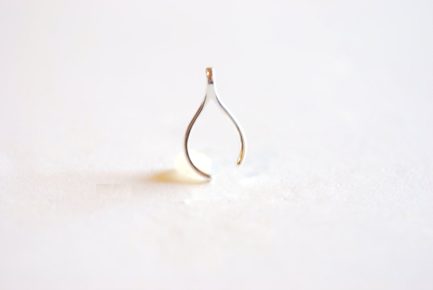 Sterling Silver Uneven Wishbone Charm- 925 Sterling Silver Uneven Wishbone Charm, Small Wishbone Charm, Lucky Wishbone, Good Luck Charms,320 - HarperCrown