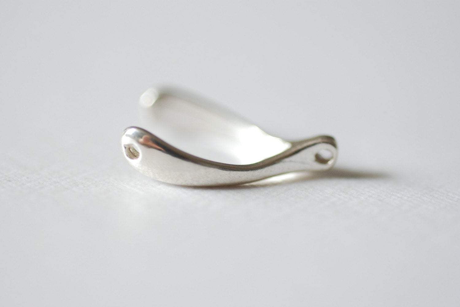 Sterling Silver Wishbone Charm Connector Charm- 925 Silver Pendant,Sterling Silver Wishbone Connector Link Spacer, 2 holes wishbone, 13 - HarperCrown