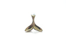Sterling Sterling Dolphin Whale Tail- 925 sterling silver Dolphin Fin Tail Charm, Vermeil gold Sterling Silver Sea Animal Charm - HarperCrown