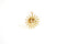 Sun and Moon Charm- Vermeil 18k Gold plated over 925 Sterling Silver, Crescent Moon, Sunshine, Sun rays, Half Moon, Celestial Charm, 475 - HarperCrown