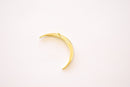 Thin Slender Moon Pendant Charm - Vermeil 18k gold plated 925 sterling silver, Gold or silver Half moon Waning Moon Crescent Moon - HarperCrown