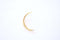 Thin Slender Moon Pendant Charm - Vermeil 18k gold plated 925 sterling silver, Gold or silver Half moon Waning Moon Crescent Moon - HarperCrown