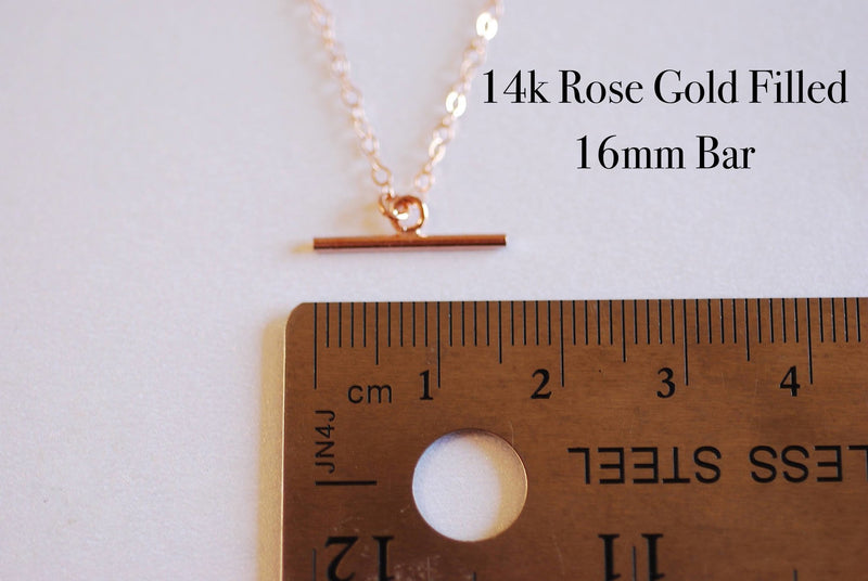 Toggle Bar Clasp , Choose Sterling Silver, 14k Gold Filled, 14k Rose Gold Filled Toggle Bar, Toggle Bar and Ring, Round Toggle Bar, E252 - HarperCrown