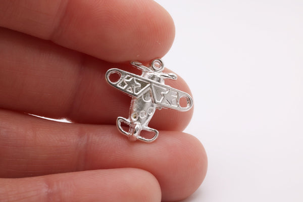 Toy Propeller Plane Charm, 925 Sterling Silver, 663 - HarperCrown