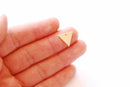 Triangle Shape Blank Charm | 16K Gold Plated over Brass | Stamp Blank Stamping Pendant Wholesale B333 - HarperCrown