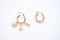 Vermeil Gold 15mm 3 Click Hoop Earrings - 20mm x 2mm Tube, Hoop Flex Earrings, Hoop earrings with Bail, Ear Post Earrings, 3 bails Hoops - HarperCrown