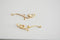 Vermeil Gold Branch Bird Connector - 18k gold plated over sterling silver, Gold Branch Bird Charm Link Spacer, Gold Bird Charm, Gold Leaf - HarperCrown