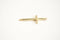 Vermeil Gold Cross Connector Charm- 22k Gold plated over sterling Silver, Rose Gold Cross, Spacer, Link, sideways horizontal cross, E48 - HarperCrown