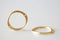 Vermeil Gold Eternity Circle Round Vermeil Connector - 18k gold plated over sterling silver ring circle, vermeil gold oval connector link - HarperCrown