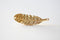 Vermeil Gold Feather Leaf Connector Pendant- 18k gold plated over Sterling Silver, Gold Leaf Connector, Gold Flower Connector Link Spacer - HarperCrown
