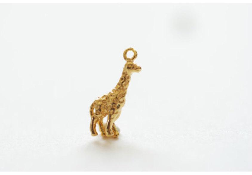 Vermeil Gold Giraffe Charm - 18k gold plated over sterling silver, Africa safari animal Giraffe charm Pendant, VermeilSupplies,205 - HarperCrown