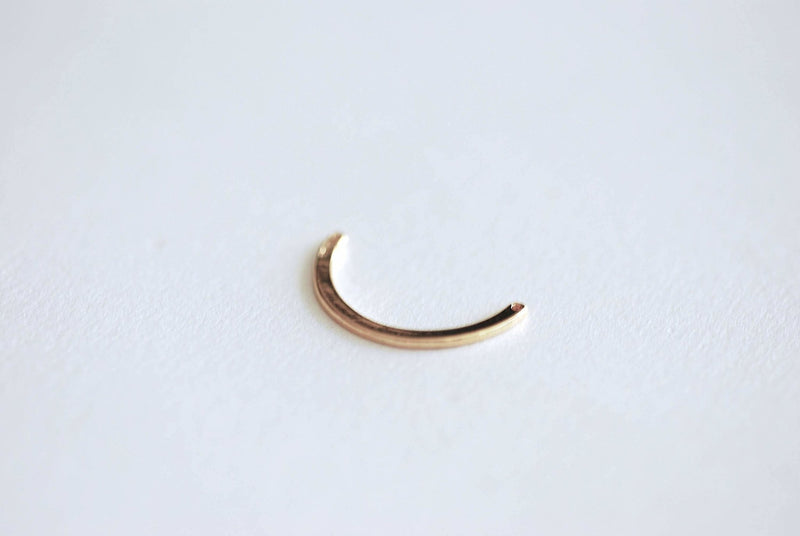 Vermeil Gold Half Circle Connector- 22k Gold plated 925 Sterling Silver, Rose Gold, Bow Connector, round bar, Arc, Link, Spacer, Moon, 392 - HarperCrown