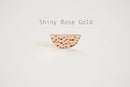 Vermeil Gold Half Circle Connector Charm- 22k Gold plated over Sterling Silver, Half Moon Crescent Blank Stamping charm, Spacer, Link, 386 - HarperCrown