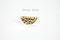Vermeil Gold Half Circle Connector Charm- 22k Gold plated over Sterling Silver, Half Moon Crescent Blank Stamping charm, Spacer, Link, 386 - HarperCrown