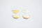 Vermeil Gold Half Circle Connector Charm- 22k Gold plated over Sterling Silver, Half Moon Crescent Blank Stamping charm, Spacer, Link, 386 - HarperCrown