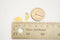 Vermeil Gold Half Circle Connector Charm- 22k Gold plated over Sterling Silver, Half Moon Crescent Blank Stamping charm, Spacer, Link, 386 - HarperCrown