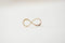 Vermeil Gold Infinity Sign Connector Charm -18k gold plated over 925 silver infinite love symbol charm, Vermeil Gold Eternity Eight charm - HarperCrown