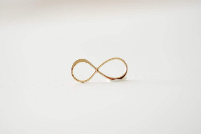Vermeil Gold Infinity Sign Connector Charm -18k gold plated over 925 silver infinite love symbol charm, Vermeil Gold Eternity Eight charm - HarperCrown