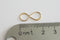 Vermeil Gold Infinity Sign Connector Charm -18k gold plated over 925 silver infinite love symbol charm, Vermeil Gold Eternity Eight charm - HarperCrown
