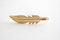 Vermeil Gold Large Feather Pendant - 18k gold plated over sterling silver, large feather charm, Gold Feather Charm, Vermeil Gold Leaf - HarperCrown