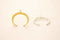 Vermeil Gold or Sterling Silver Ornate Crescent Moon Charm Pendant Flower Doily Design Half Moon Double Horn Pendant Wholesale [J352] - HarperCrown