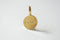 Vermeil Gold Sand Tag - 18k gold over 925 sterling silver vermeil gold "Sand" round disc charm pendant, aloha, sand, sea - HarperCrown