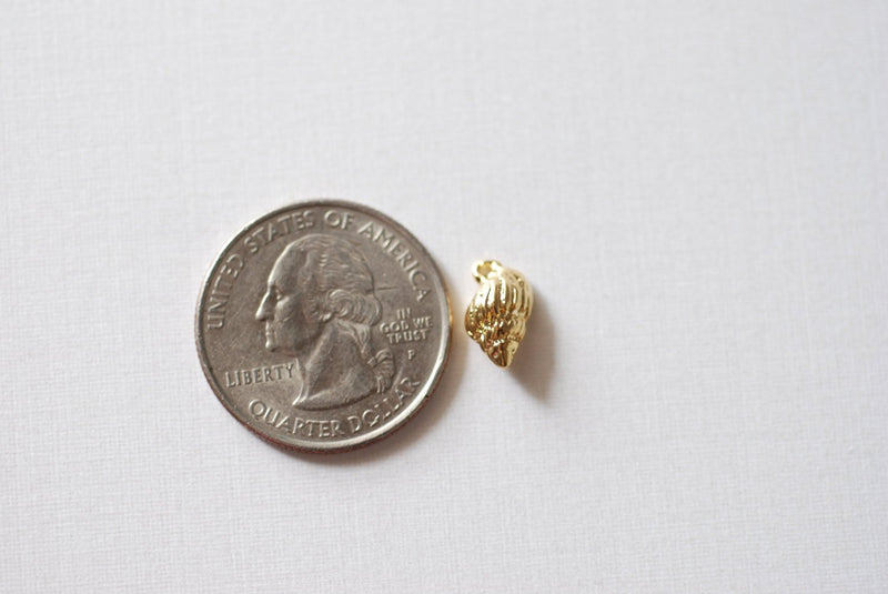 Vermeil Gold Sea shell Conch Shell Charm Pendant - 18k gold over sterling silver sea life shell pendants, Vermeil Gold Shell Charm - HarperCrown