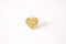 Vermeil Gold Spiky Heart Charm - 18k Gold plated Sterling Silver Spikey Heart Evil Eye Horn Heart VermeilSupplies Harpercrown Wholesale, 520 - HarperCrown