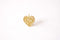 Vermeil Gold Spiky Heart Charm - 18k Gold plated Sterling Silver Spikey Heart Evil Eye Horn Heart VermeilSupplies Harpercrown Wholesale, 520 - HarperCrown