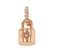 Vermeil Gold Starburst Padlock Pendant - 18k gold plated 925 Sterling Silver, Lock and Key Charm, Cubic Zirconia Key Charm, CZ Pave Charm - HarperCrown