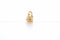 Vermeil Gold Starburst Padlock Pendant - 18k gold plated 925 Sterling Silver, Lock and Key Charm, Cubic Zirconia Key Charm, CZ Pave Charm - HarperCrown