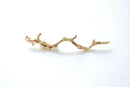 Vermeil Gold Twig Branch Connector Pendant- 18k gold over 925 sterling silver branch charm connector, branch connector, large branch - HarperCrown