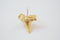 Vermeil Matte Gold Shark Tooth Pendant, Vermeil gold shark tooth charm,18kt gold plated over sterling silver, vermeil supplies - HarperCrown