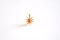 Vermeil Pink Rose Gold Starburst Charm Pendant- 18k gold plated over Sterling Silver Sun with rays charm, Gold Sun Charm,Golden Star Sun,161 - HarperCrown