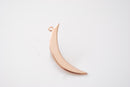 Vermeil Rose Gold Crescent Moon Charm- 18k gold plated over Sterling Silver, Gold Half moon charm pendant, Gold Tusk Charm, Gold Moon Charm - HarperCrown